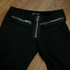 Current Mood moto jeans with faux leather knees and zip up closure